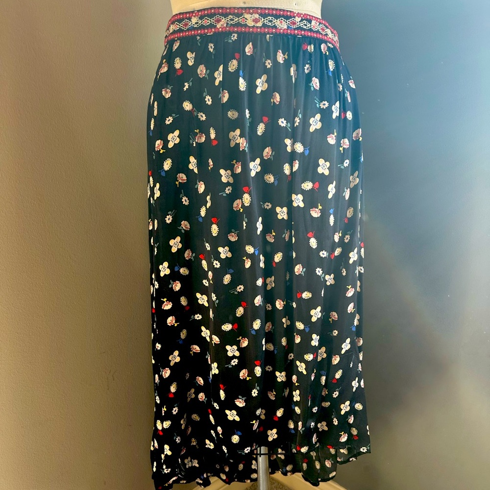 Zadig & Voltaire Silky Floral Skirt, M